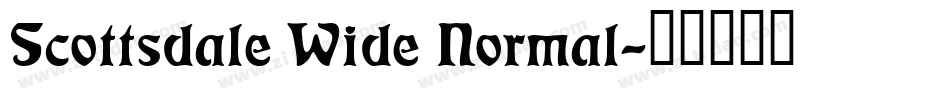 Scottsdale Wide Normal字体转换